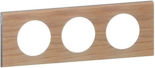 Рамка универсальная Legrand Celiane Corian 3-м. дерево беленый дуб картинка